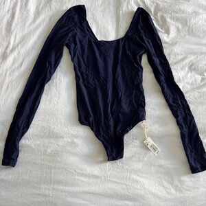 Aerie/Smoothiez - Navy Blue Long Sleeve Bodysuit - Medium